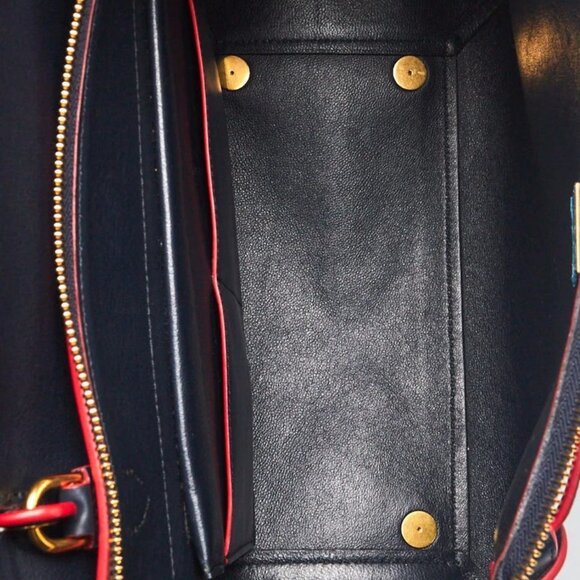 Celine Navy Blue/Red Smooth Calfskin Leather Mini Belt Bag - Picture 12 of 12